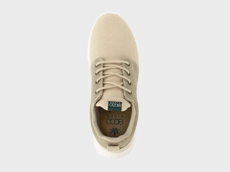 Men's Vegan Hemp Sneakers | Beige & Green