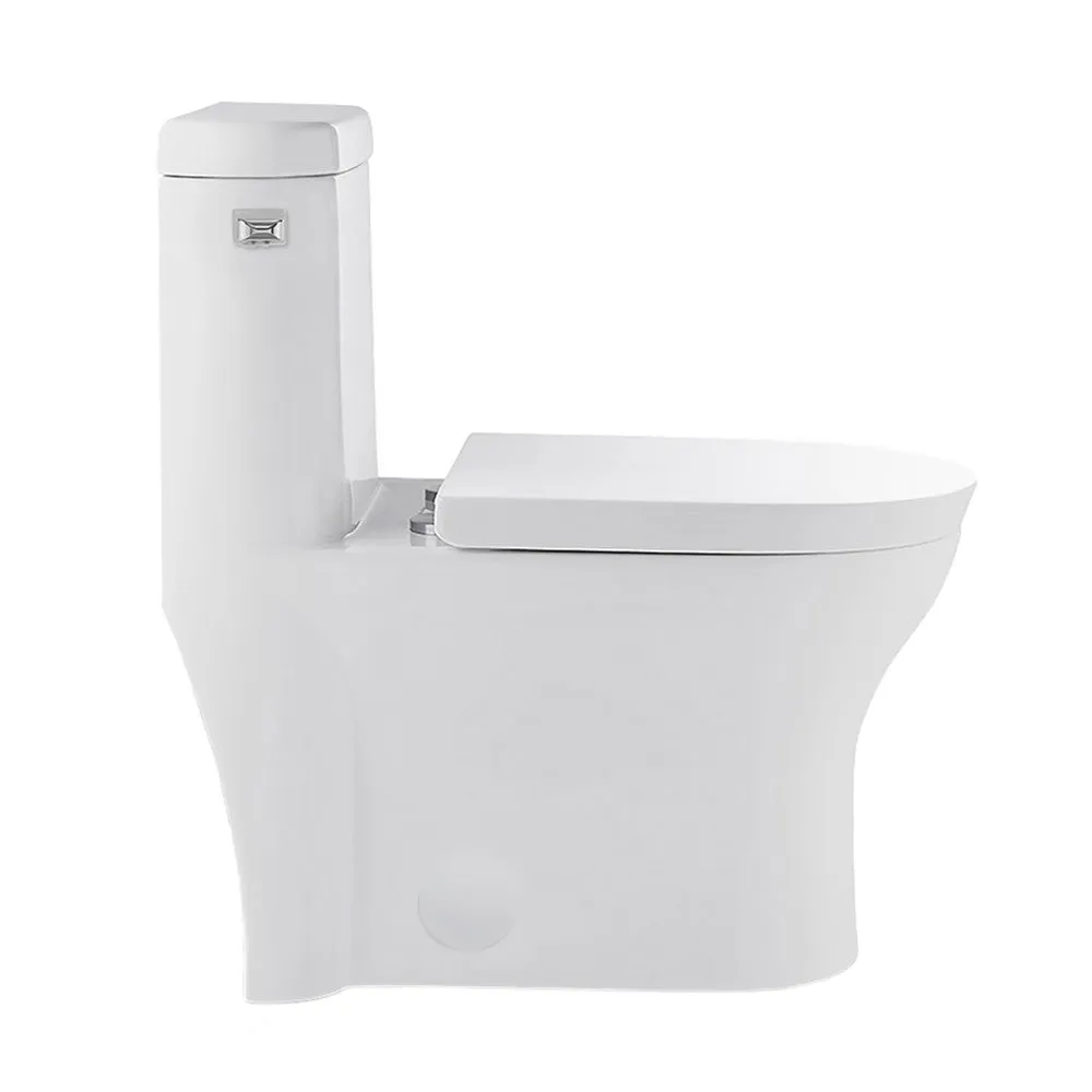 Monaco One-Piece Elongated Left Side Flush Handle Toilet 1.28 gpf