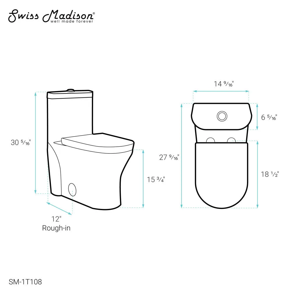Monaco One-Piece Elongated Toilet Dual-Flush 1.1/1.6 gpf