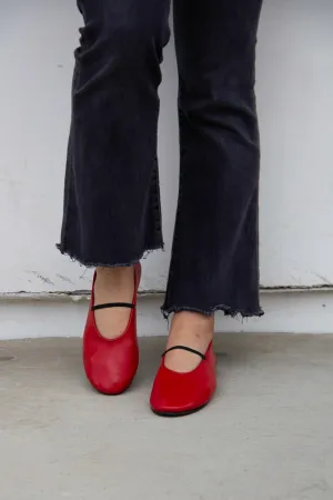 Neon Moon Ballet Flats - Cherry