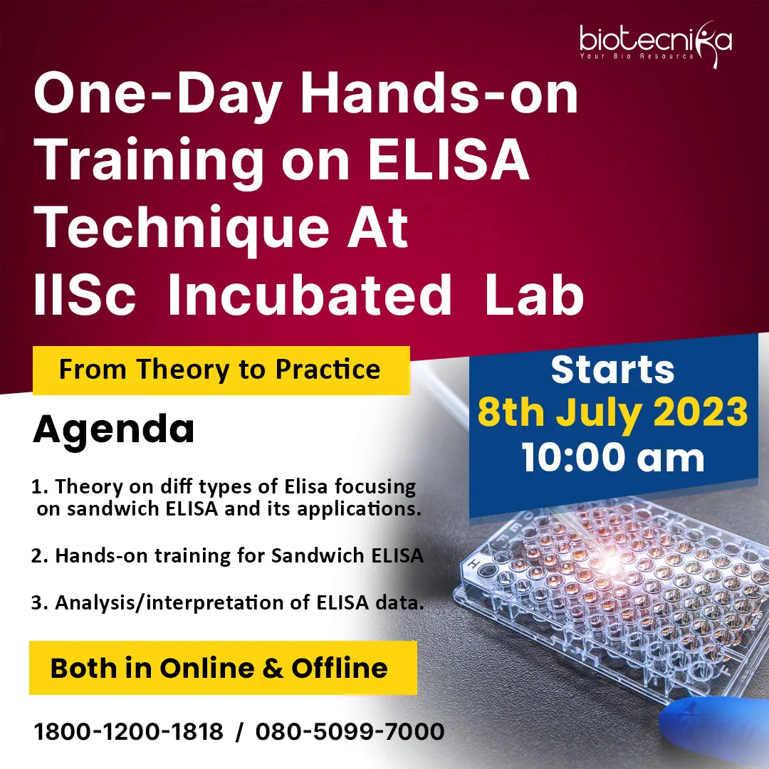 One-Day Hands-on Training on ELISA Technique at IISc Incubated Lab: From Theory to Practice