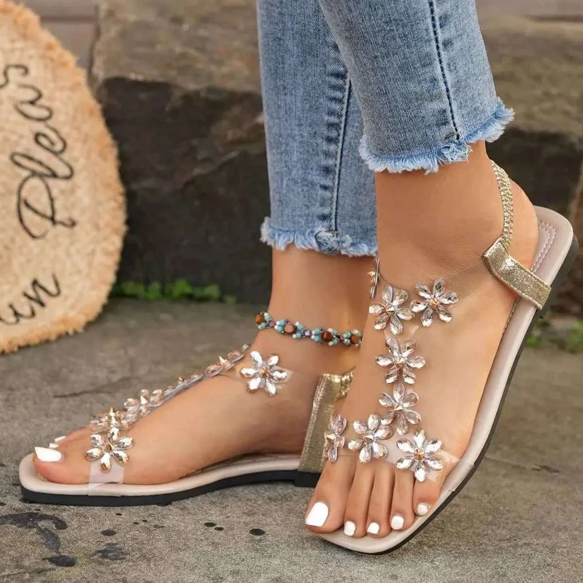 Open Toe Flats Sandals - Stylish Open Toe Flats for Comfortable Wear