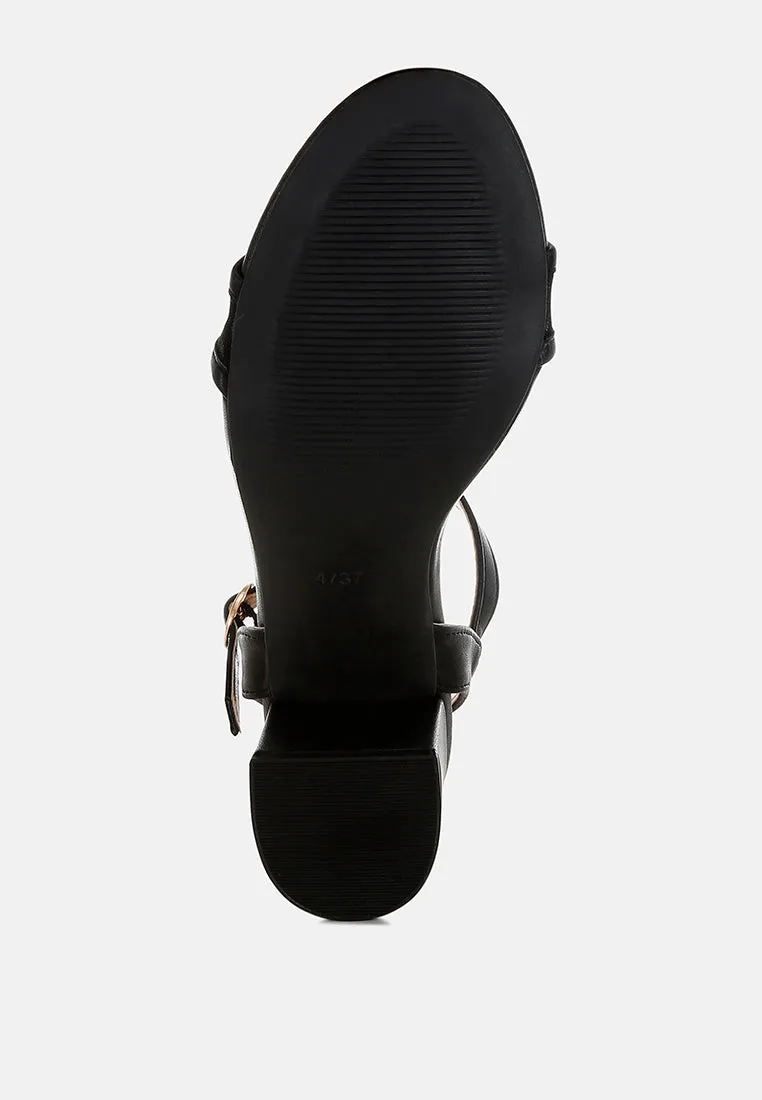 Orpina Mesh Pin Buckle Block Heels
