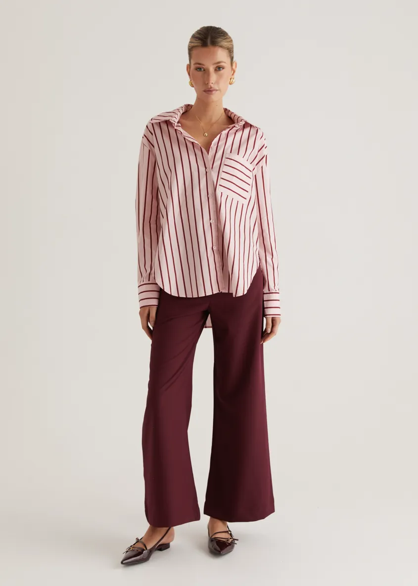 Poppy Shirt - Pink Stripe