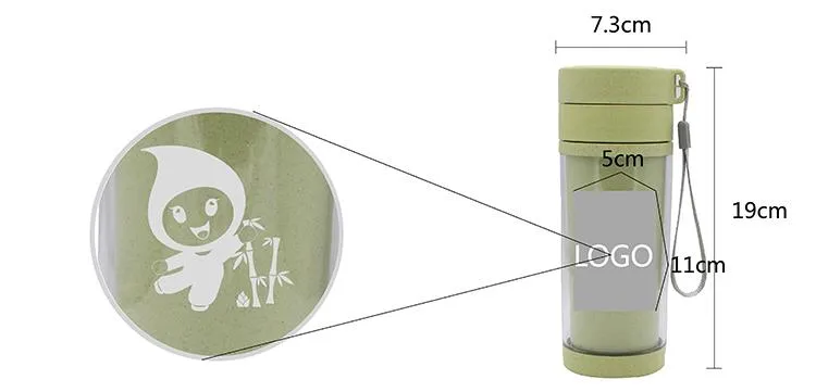 Portable Clear Insulated Tea Cup
