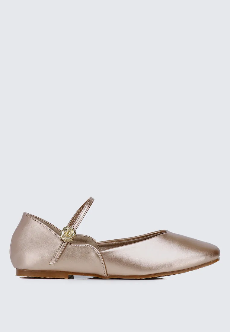 Pétale De Rose Comfy Ballerina In Rose Gold