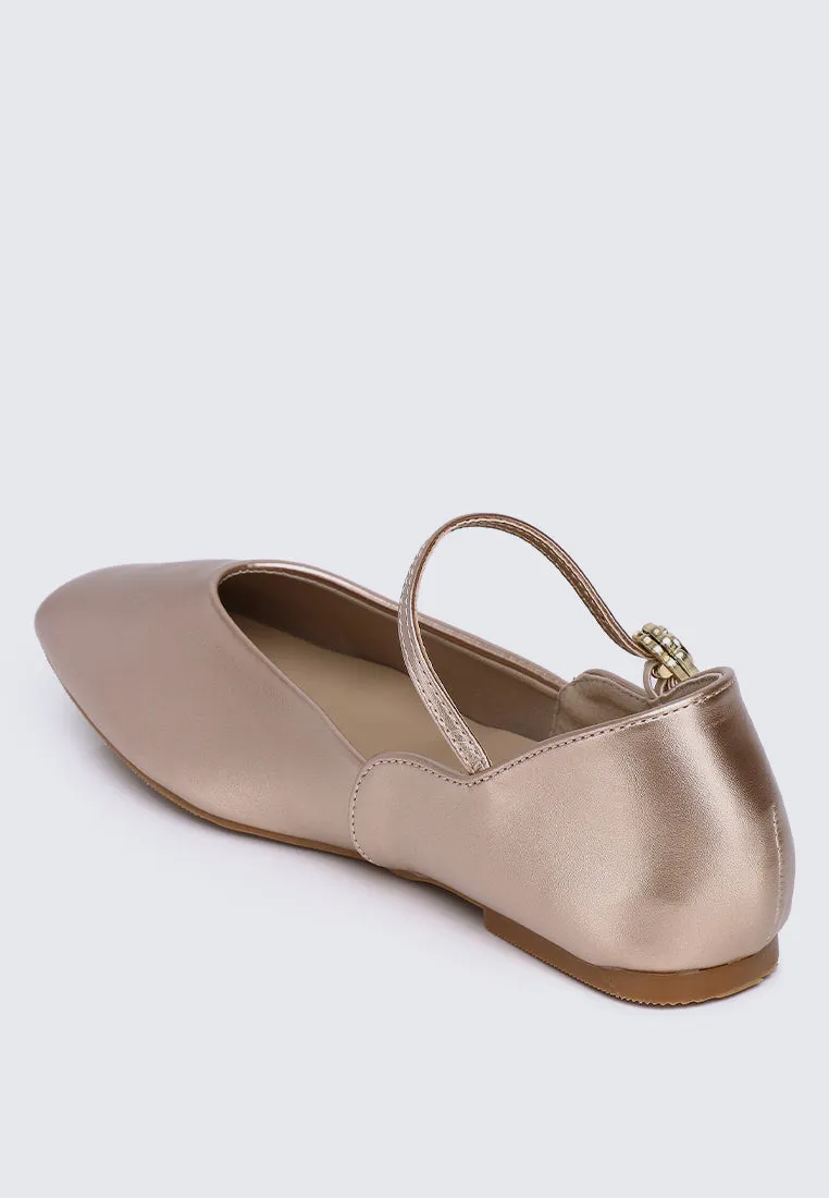 Pétale De Rose Comfy Ballerina In Rose Gold