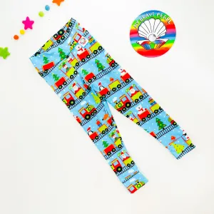 Ready To Ship 2-3Y Christmas Train Leggings