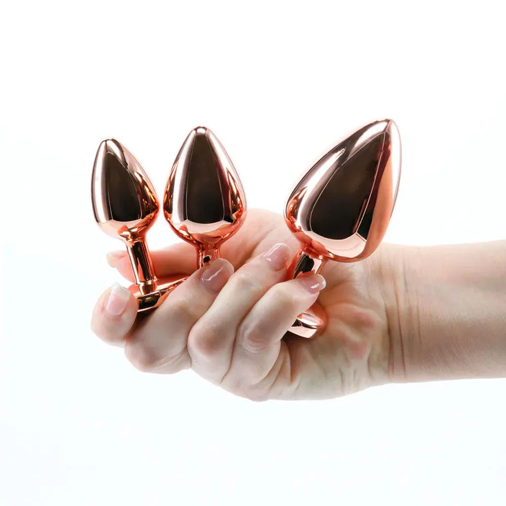 Rear Assets Rose Gold Anal Trainer Set
