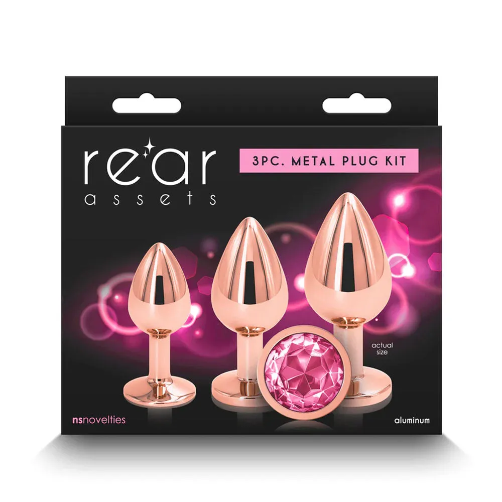 Rear Assets Rose Gold Anal Trainer Set