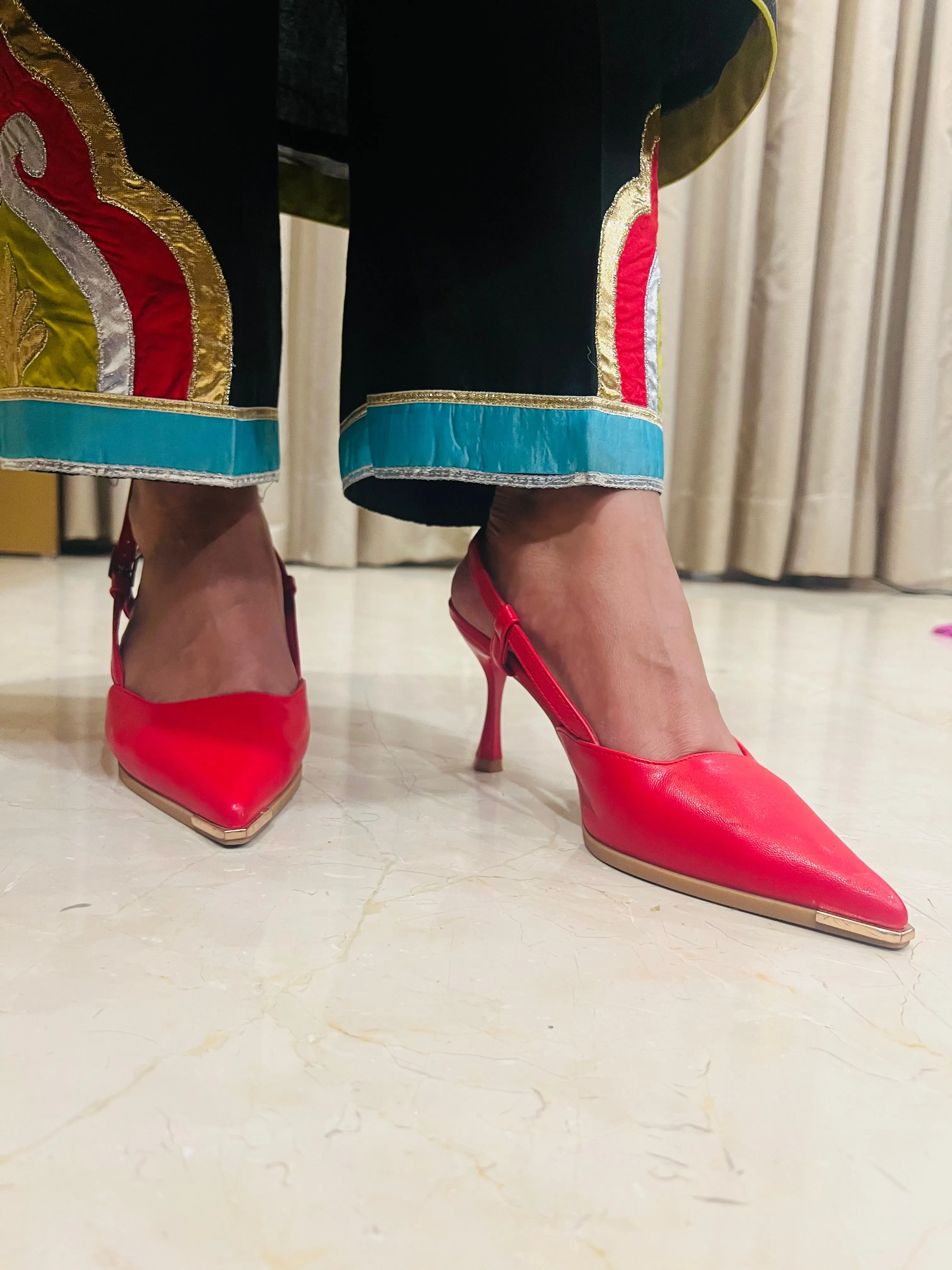 Red Charm Heels