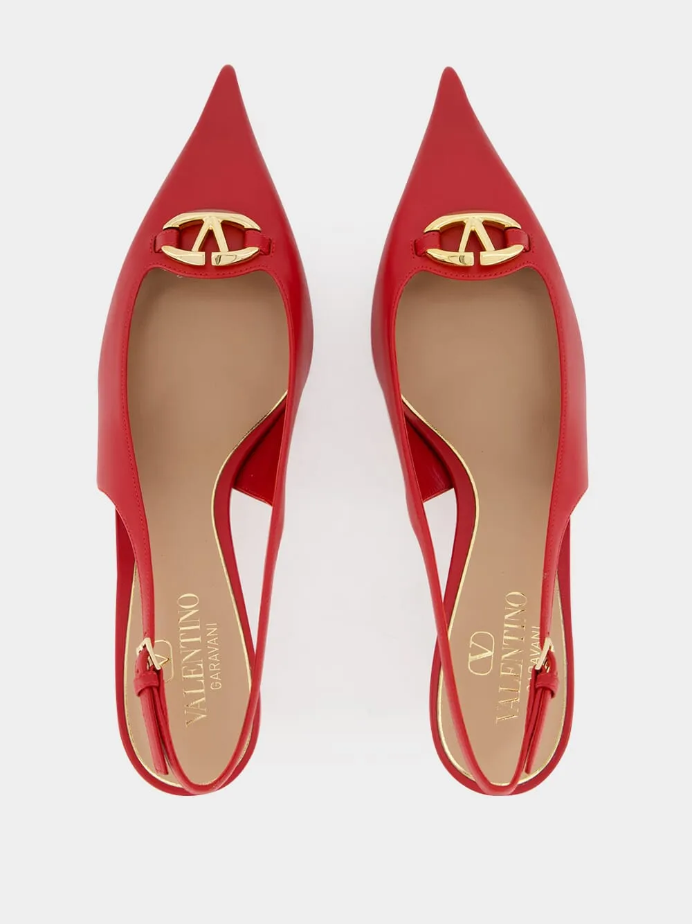 Red VLogo The Bold Edition Slingback Pumps
