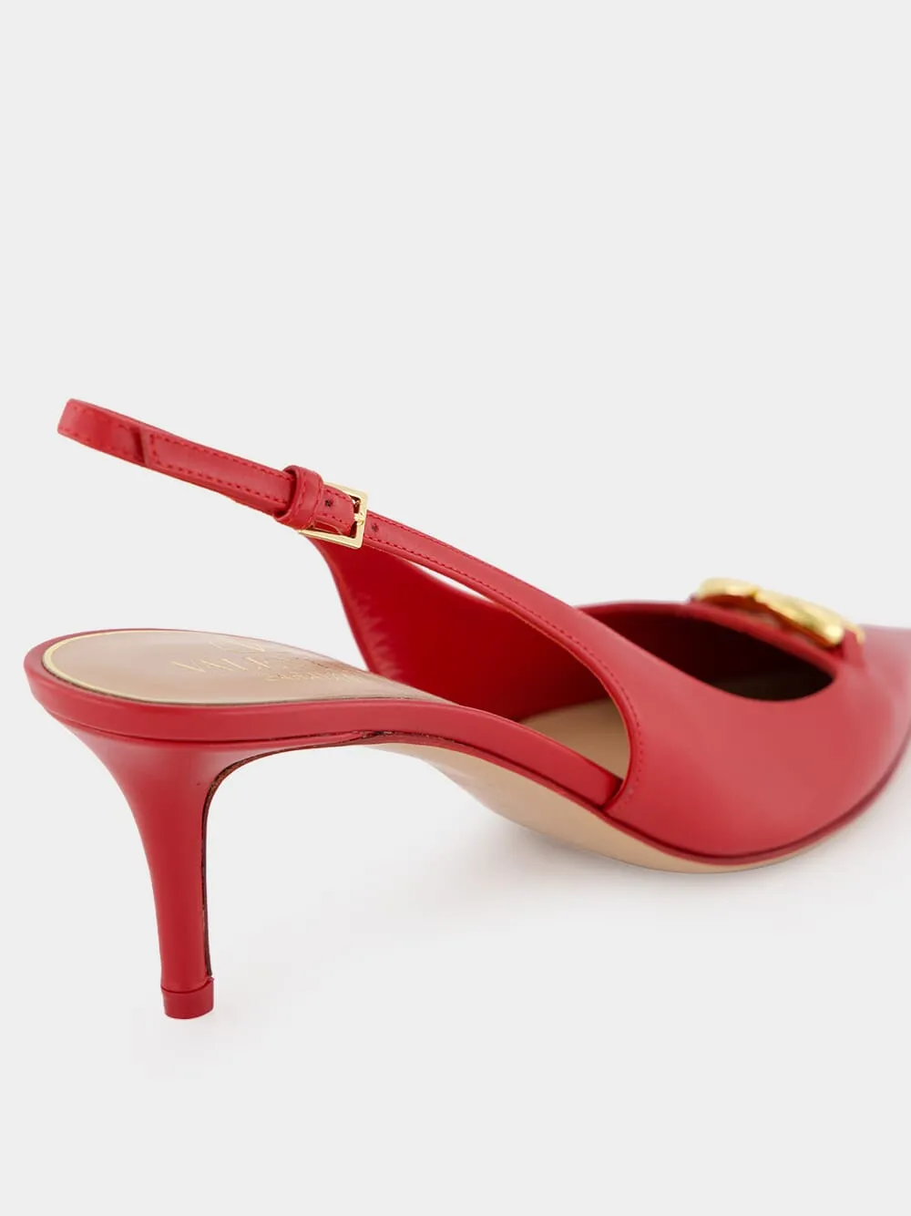 Red VLogo The Bold Edition Slingback Pumps