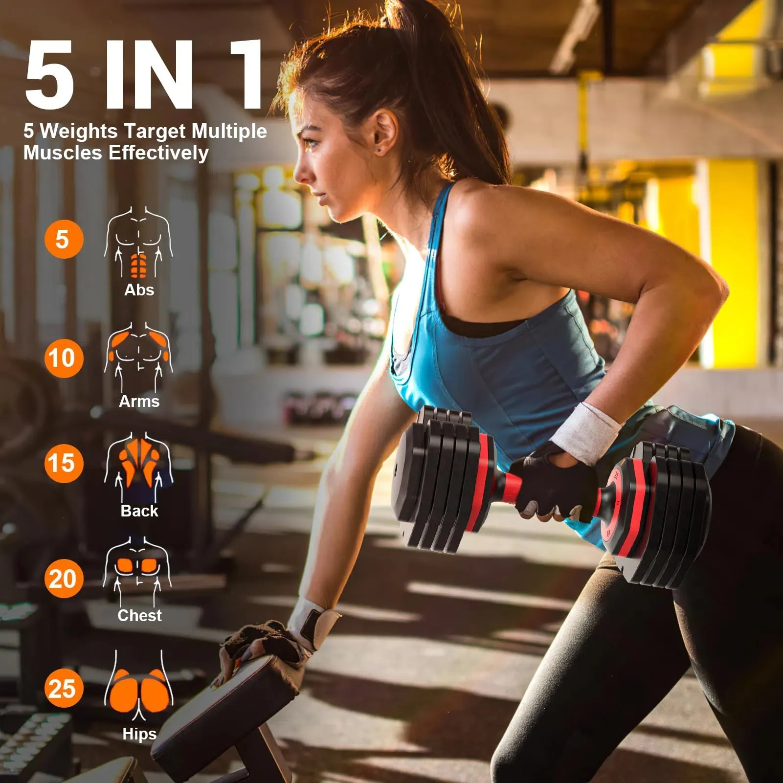Rendpas Adjustable Dumbbells Set