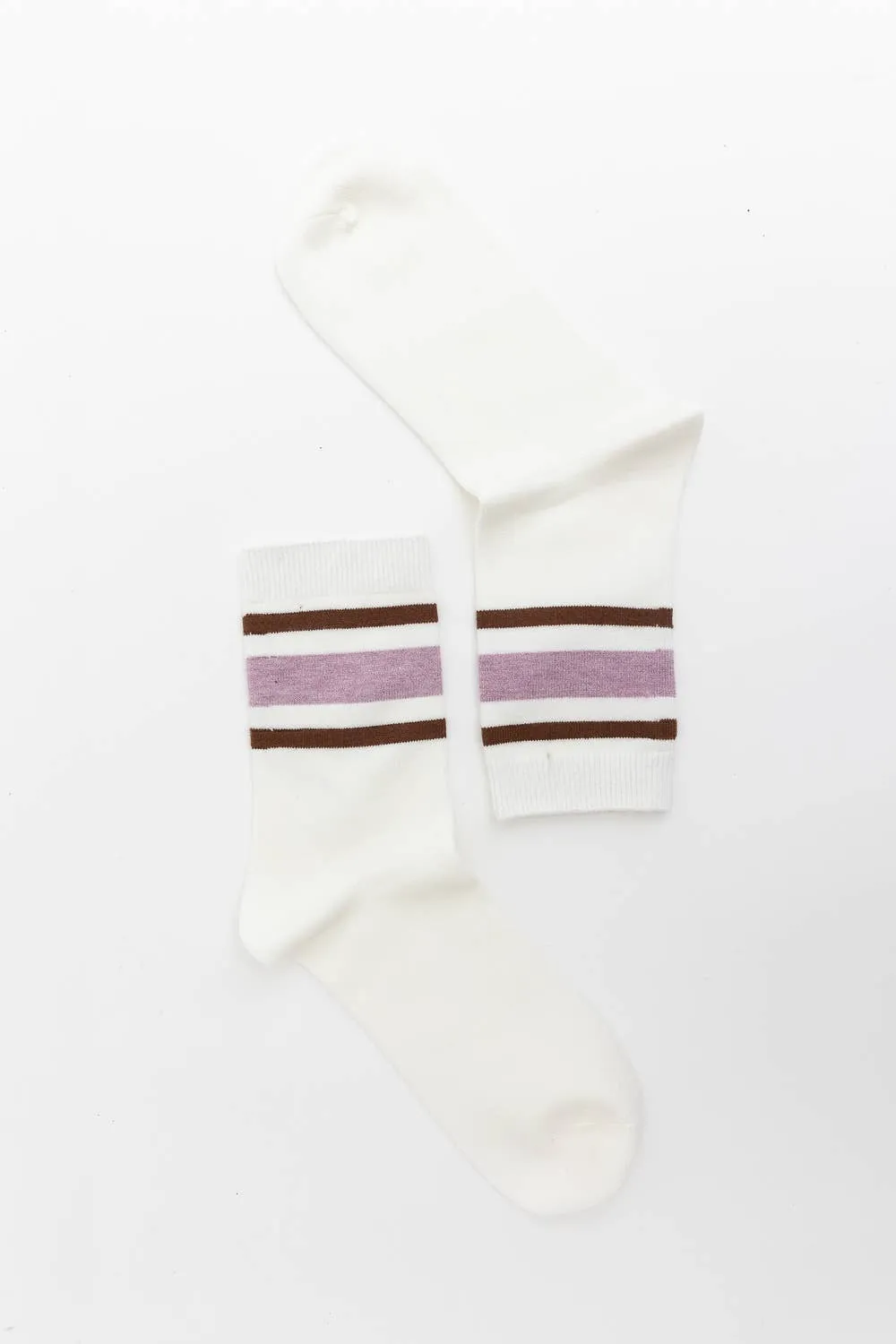 Retro Stripe Style Crew Socks