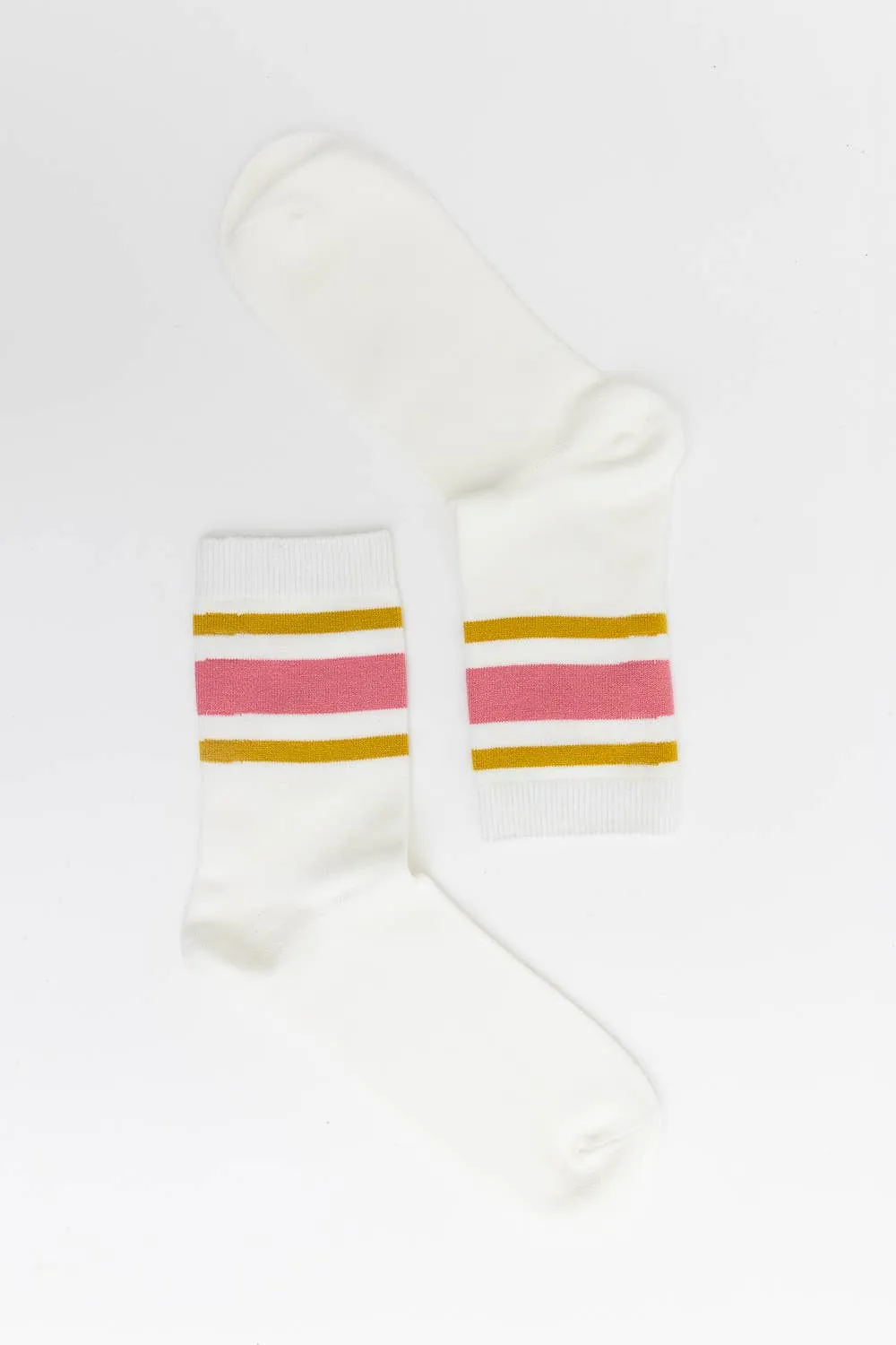 Retro Stripe Style Crew Socks
