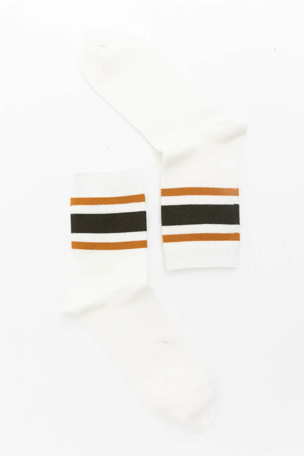 Retro Stripe Style Crew Socks
