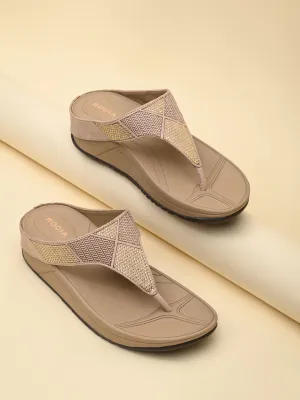 Rocia By Regal Beige Women Diamante Studded Flats