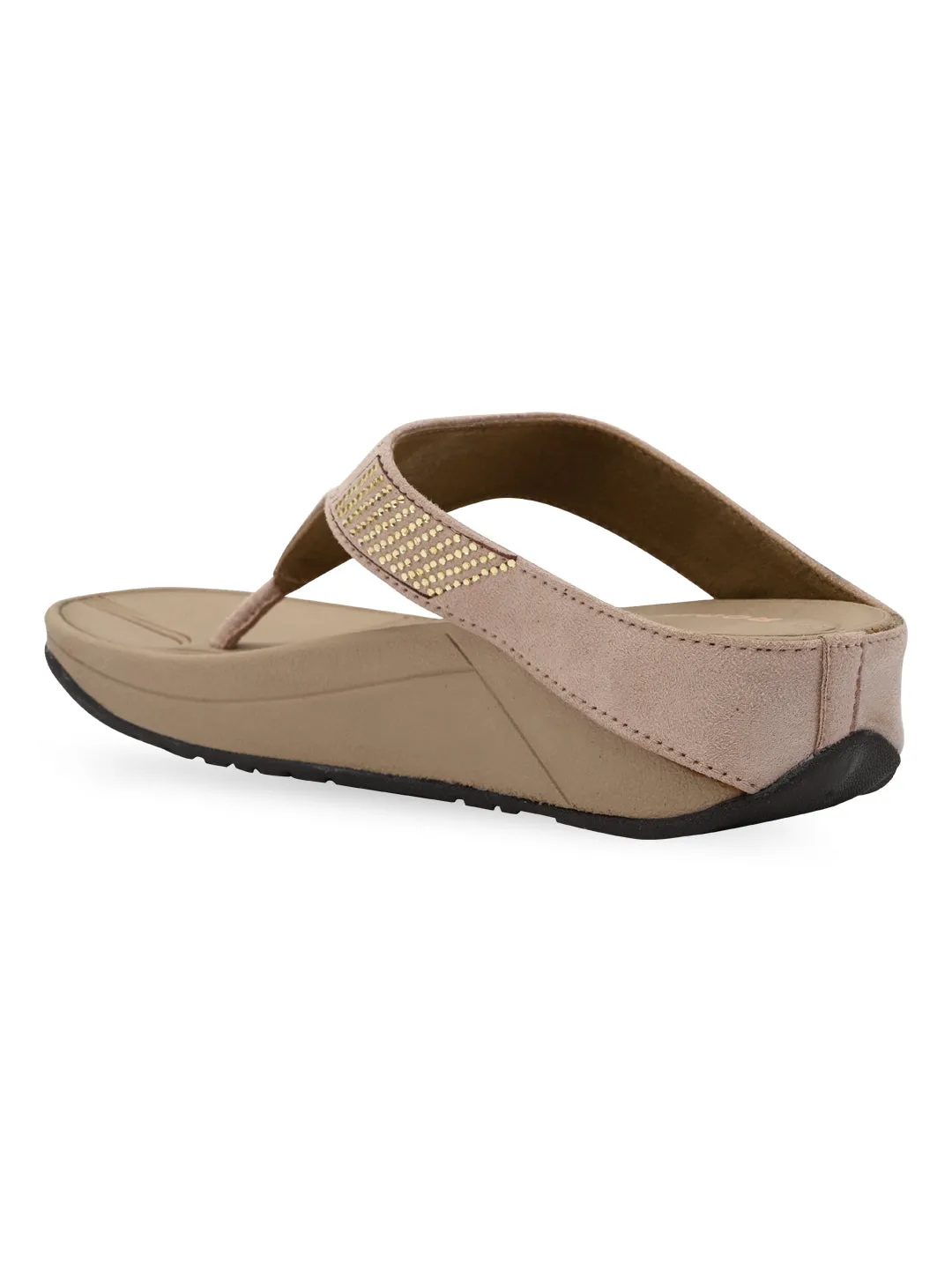 Rocia By Regal Beige Women Diamante Studded Flats