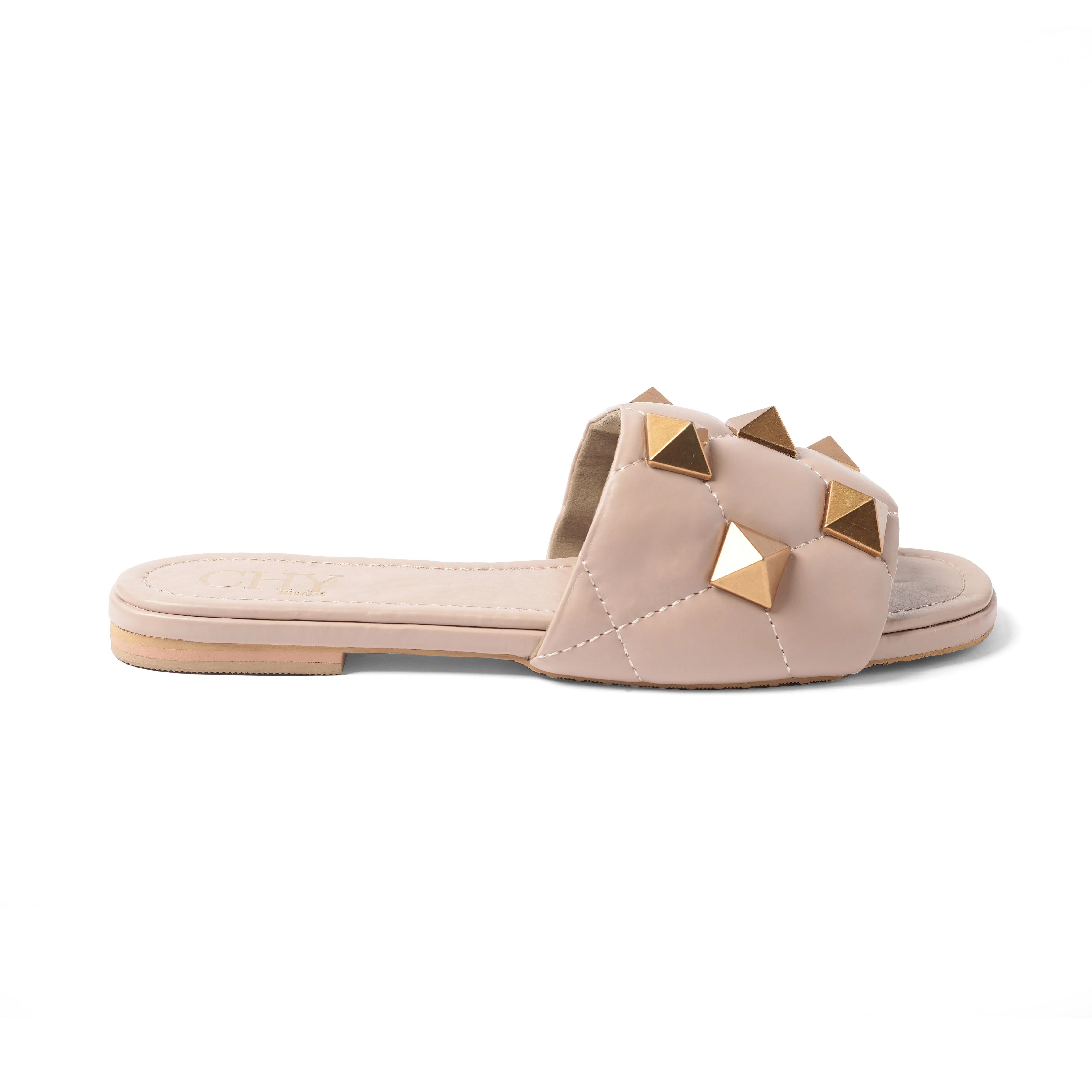 ROCKSTUD NUDE FLATS