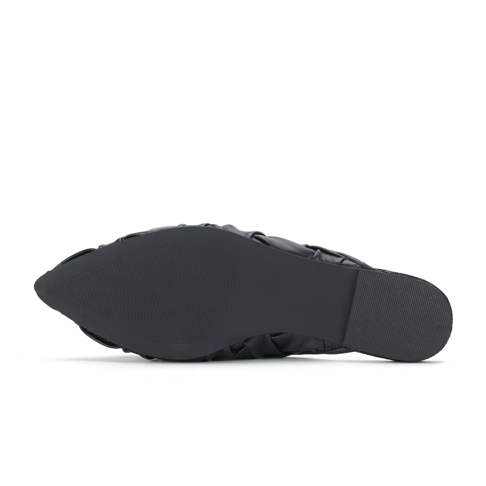 Rollie Pointed Mule Soft Woven Black