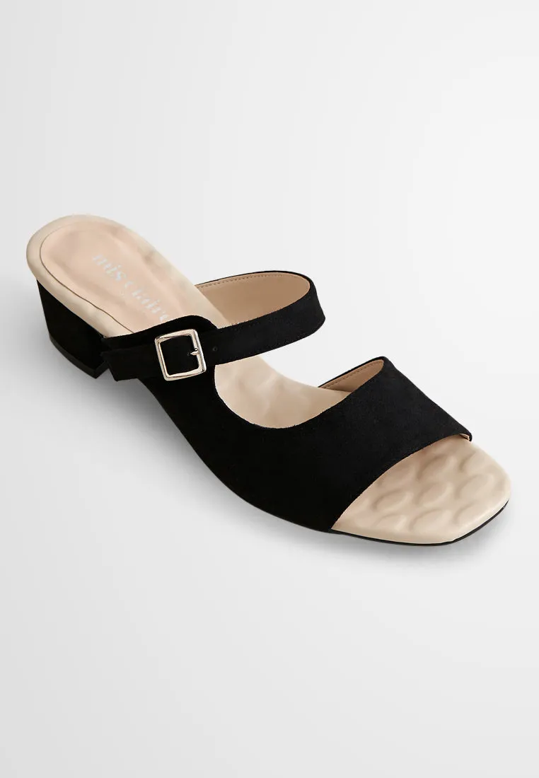 Samantha Dressy Suedette Buckle Heels