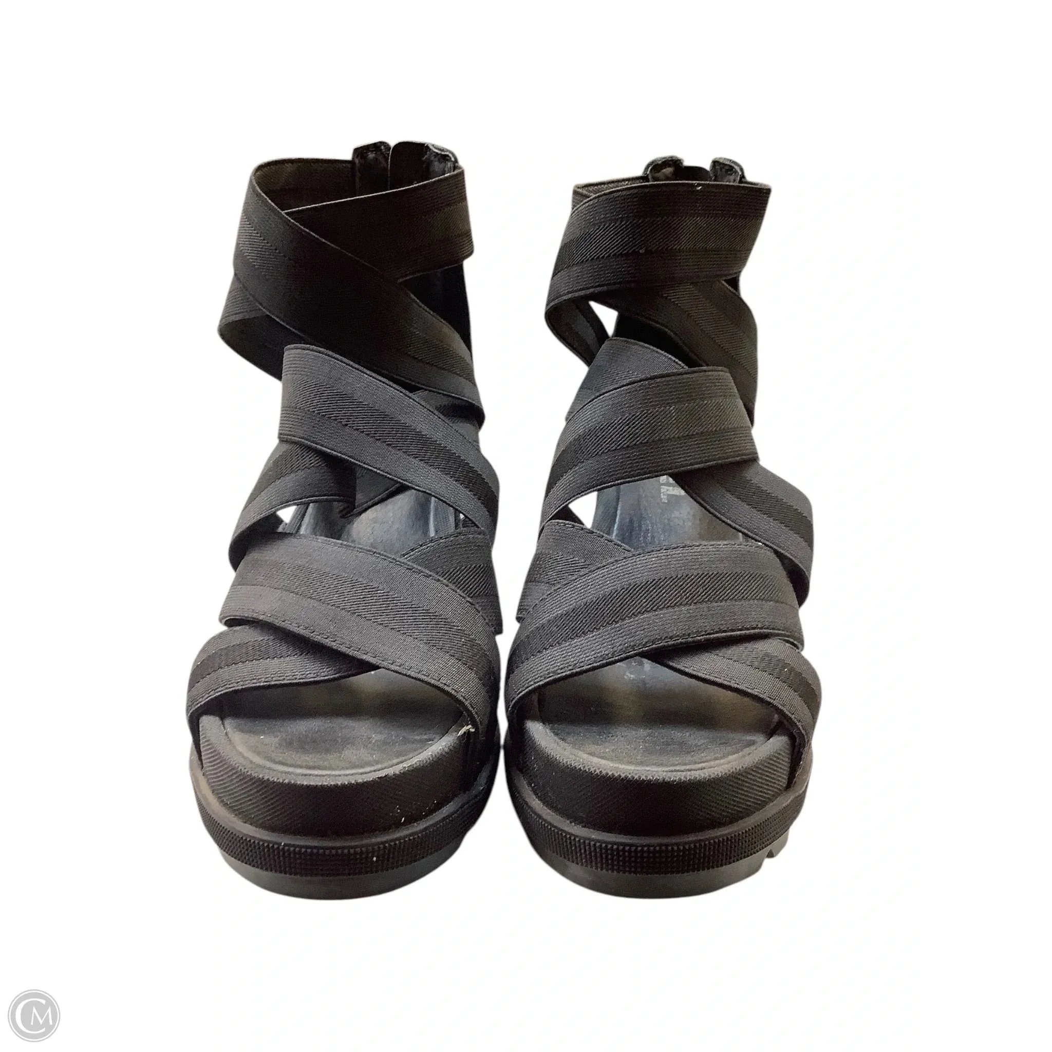 Sandals Heels Wedge By Sorel In Black, Size: 8