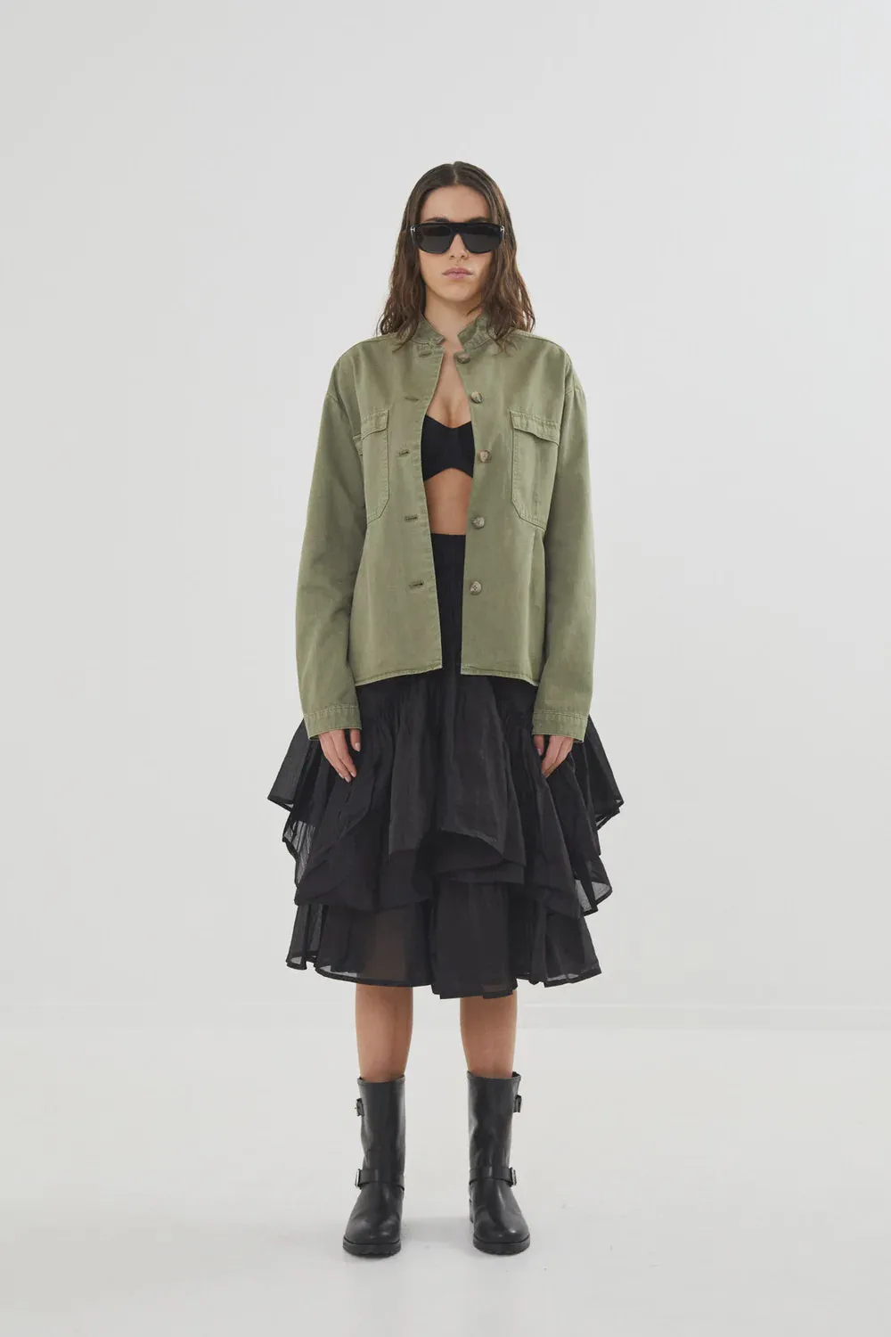 Sharmaine Multilayer Skirt Black