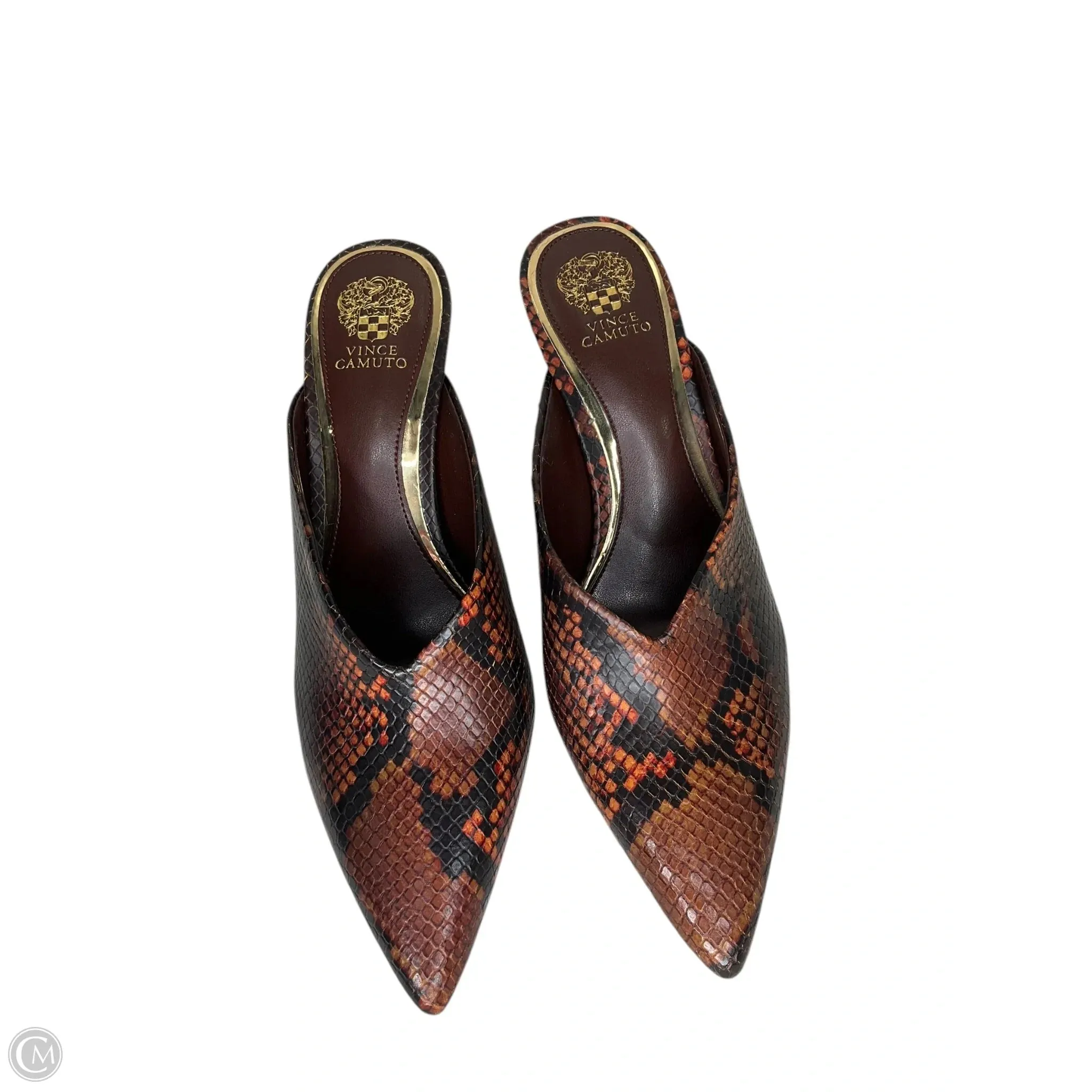 Shoes Heels Kitten By Vince Camuto In Snakeskin Print, Size: 8