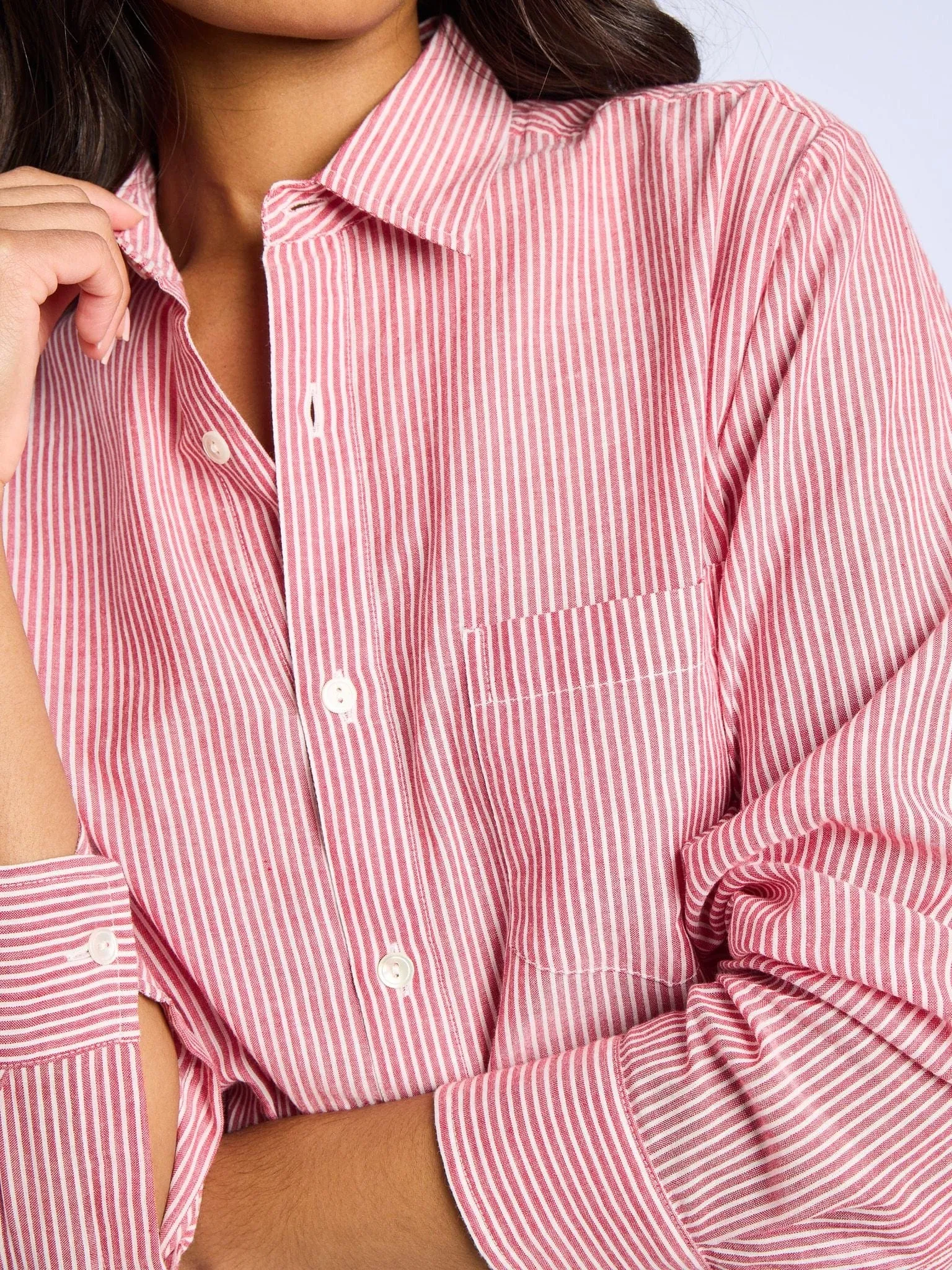 Sofia Top in Tango Stripe