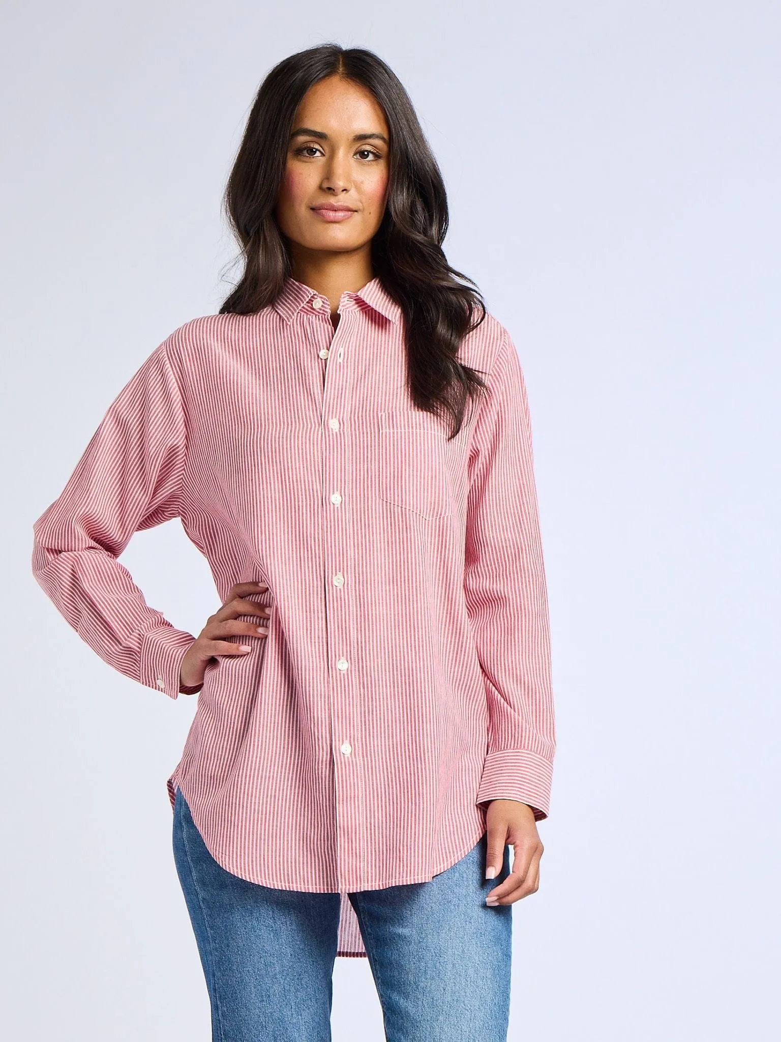 Sofia Top in Tango Stripe