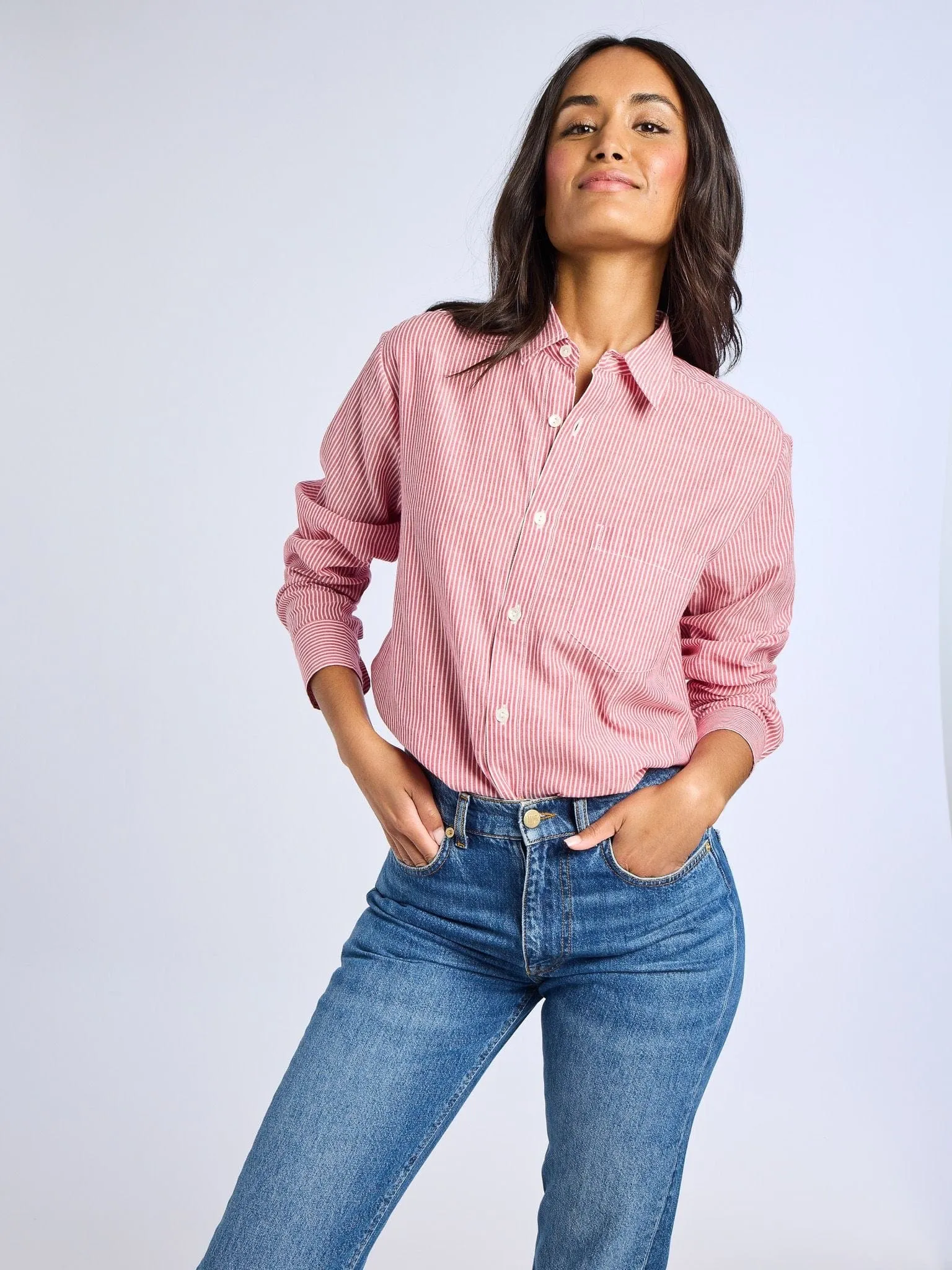 Sofia Top in Tango Stripe