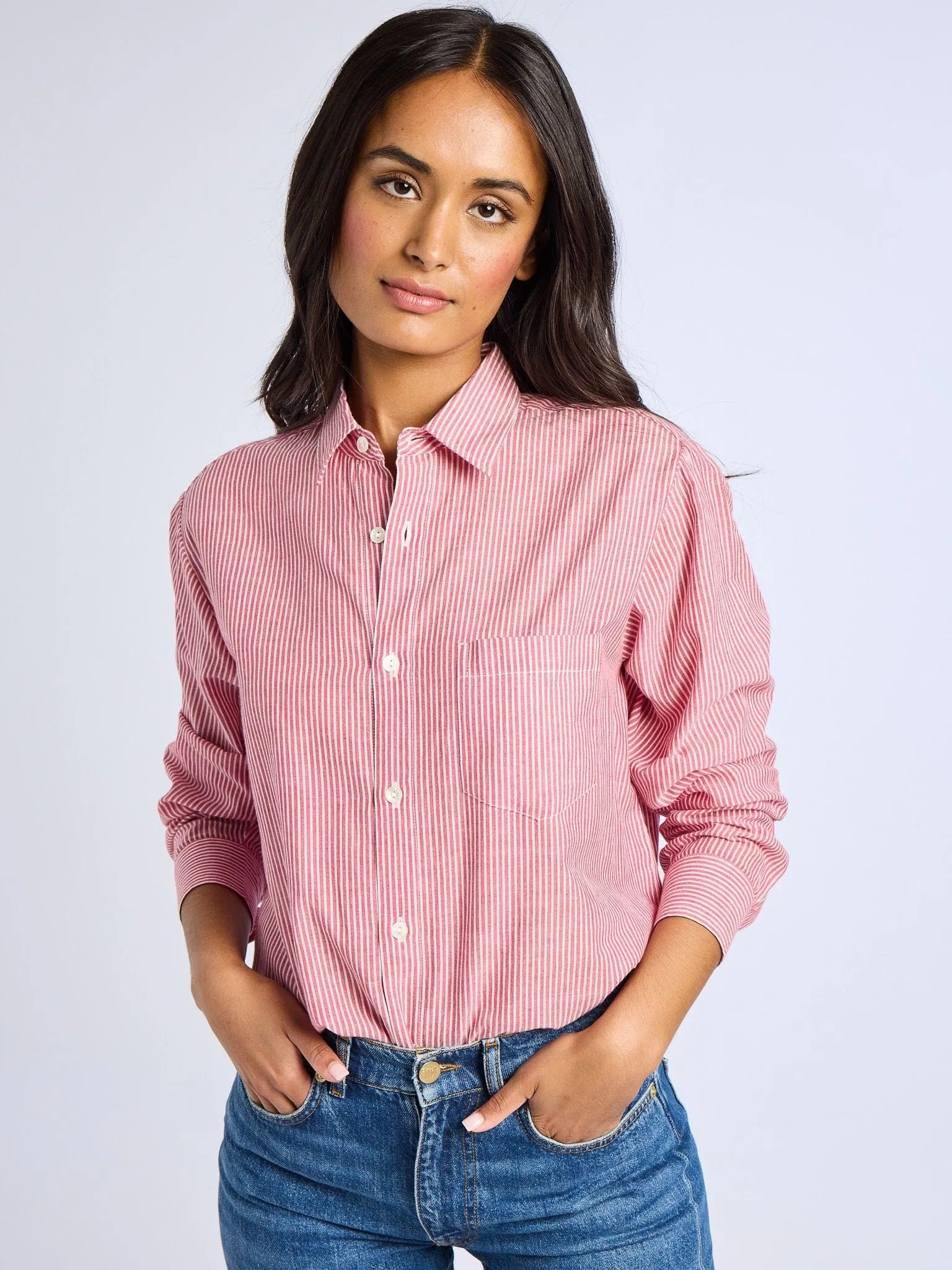 Sofia Top in Tango Stripe