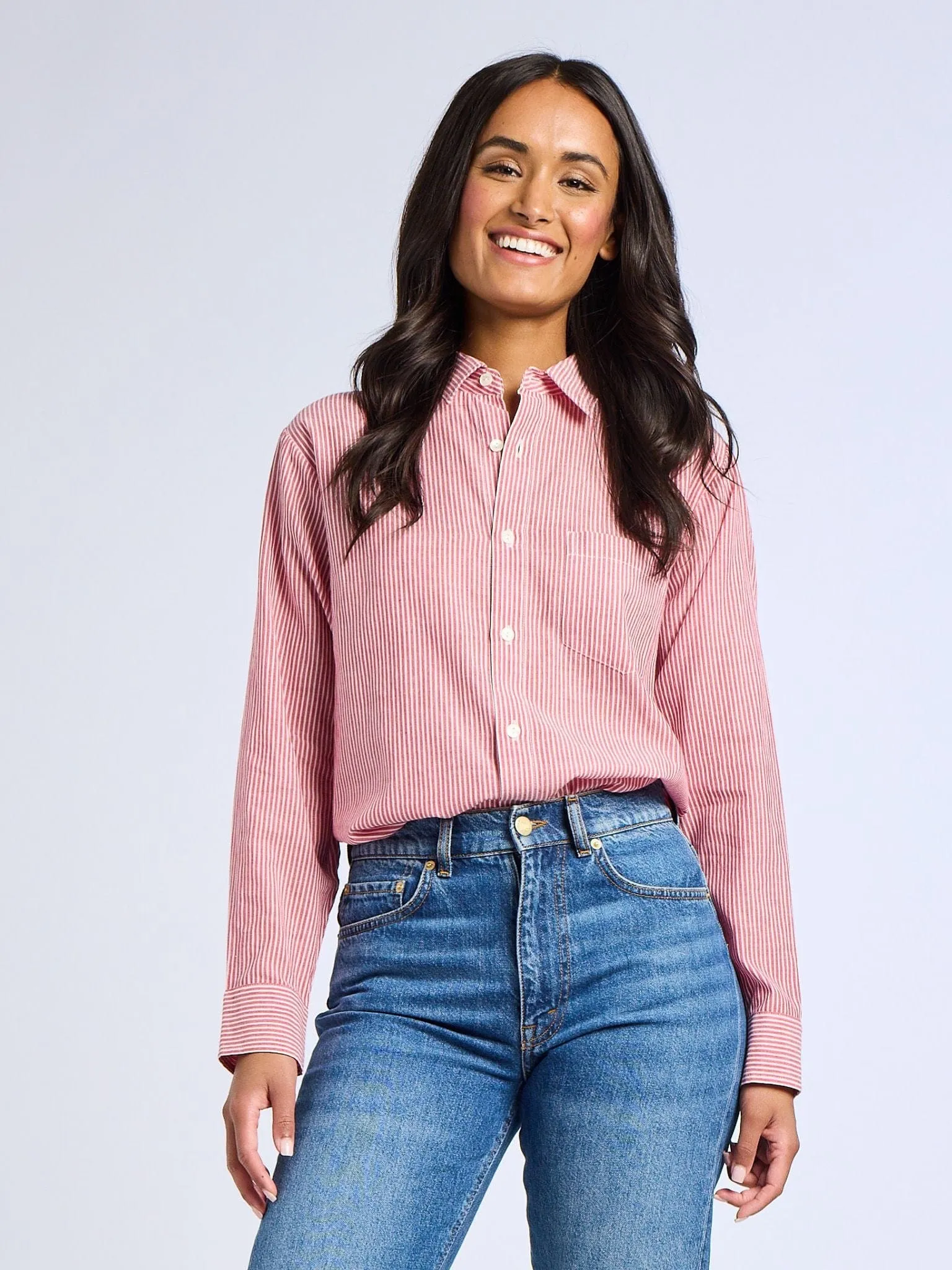 Sofia Top in Tango Stripe