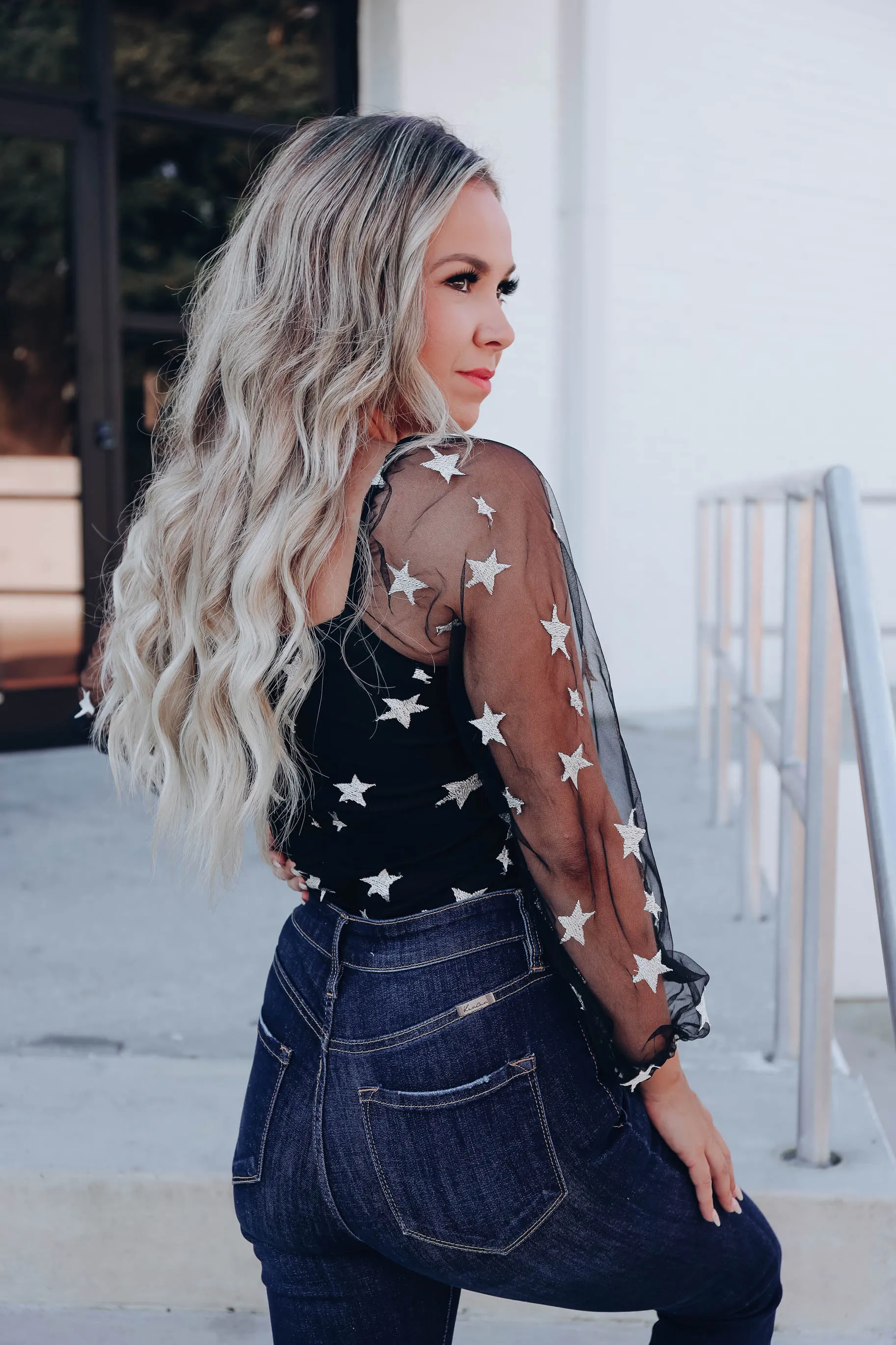 Stars in My Eyes Bodysuit - Black