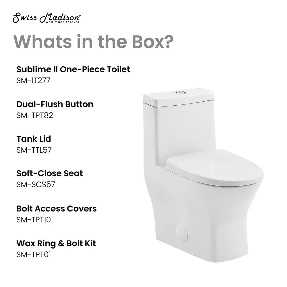 Sublime II One-Piece Round Toilet, 10" Rough-In 1.1/1.6 gpf