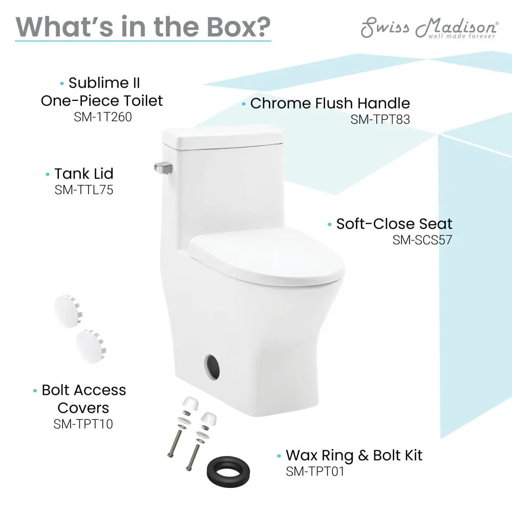Sublime II One-Piece Round Toilet Side Flush 1.28 GPF