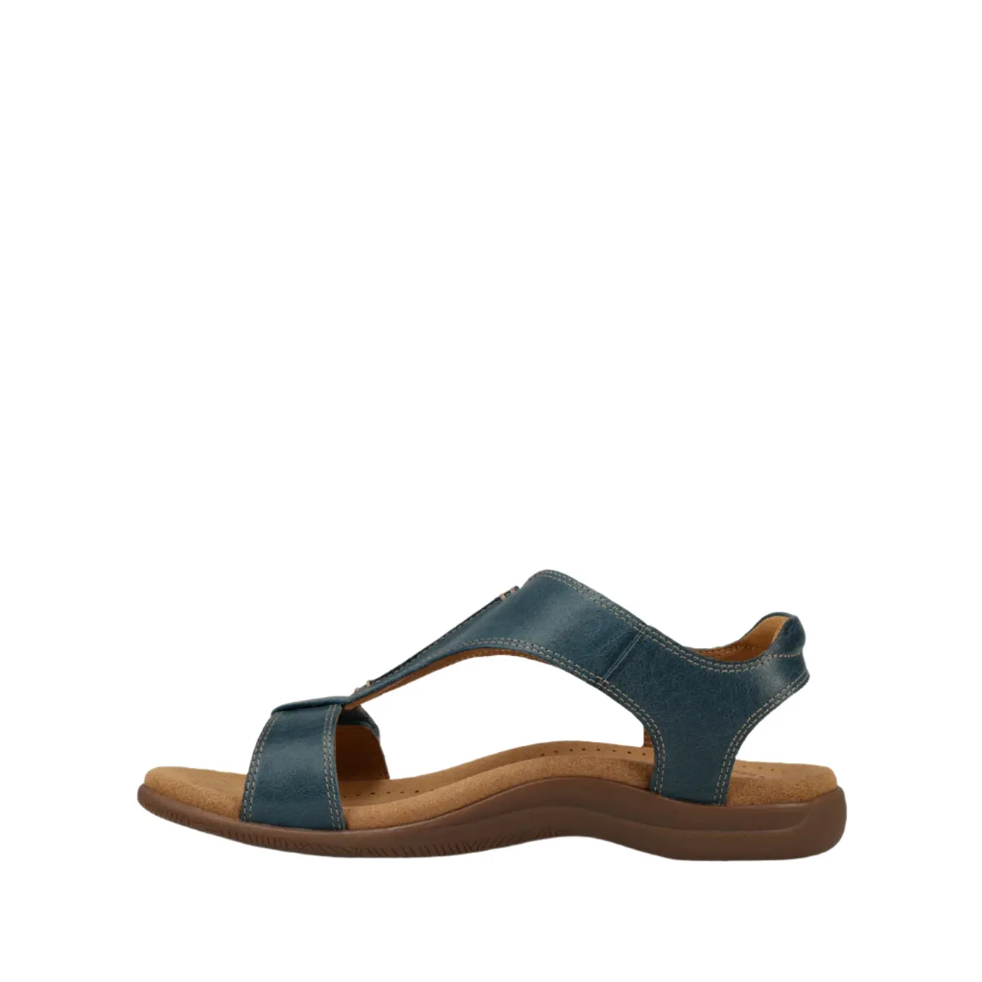 Taos Women's The Show Sandals - Petrol Blue Leather