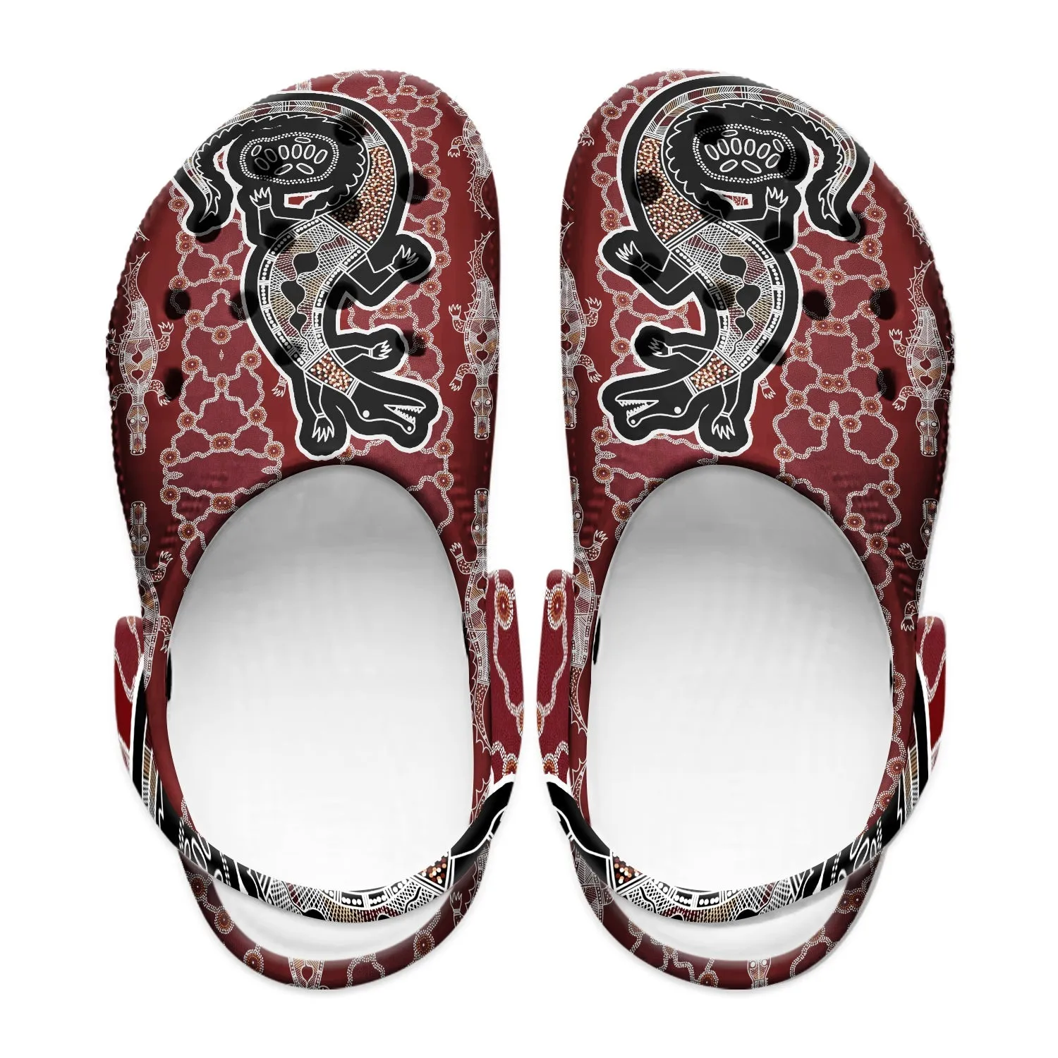 Unisex Pattern Fleece Clog Shoes For Women and Men Native American Style