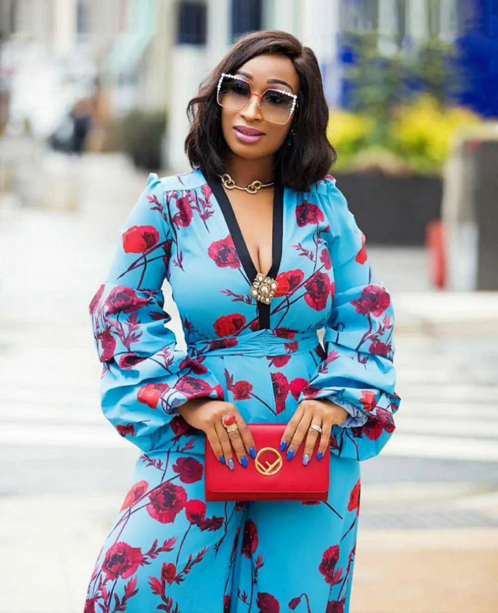 Vibrant Long-Sleeve African Print Jumpsuit for Bold and Stylish Elegance