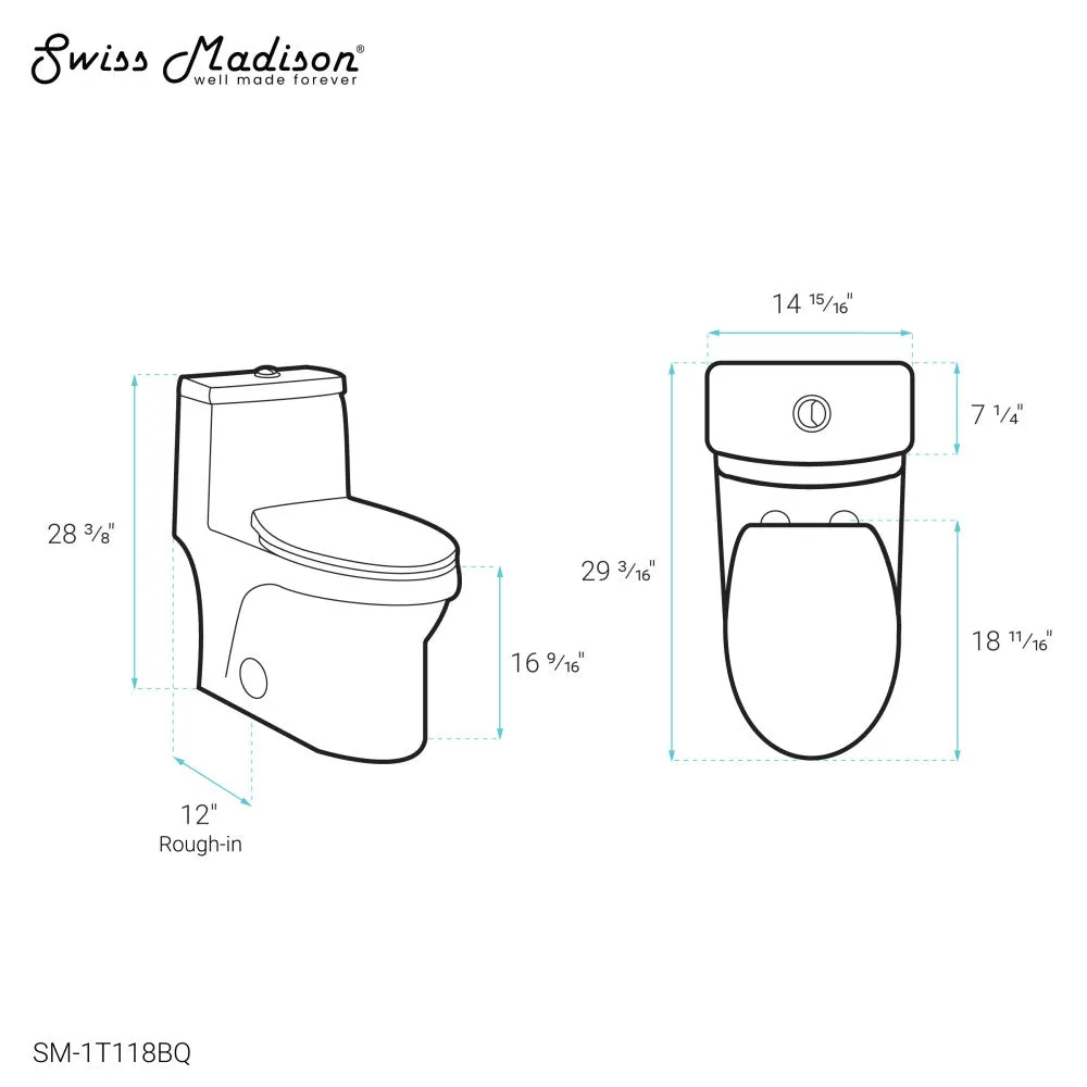 Virage One Piece Elongated Dual Flush Toilet 1.1/1.6 gpf in Bisque