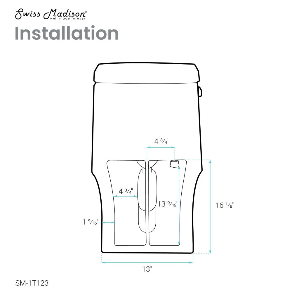 Virage One-Piece Elongated Left Side Flush Handle Toilet 1.28 gpf