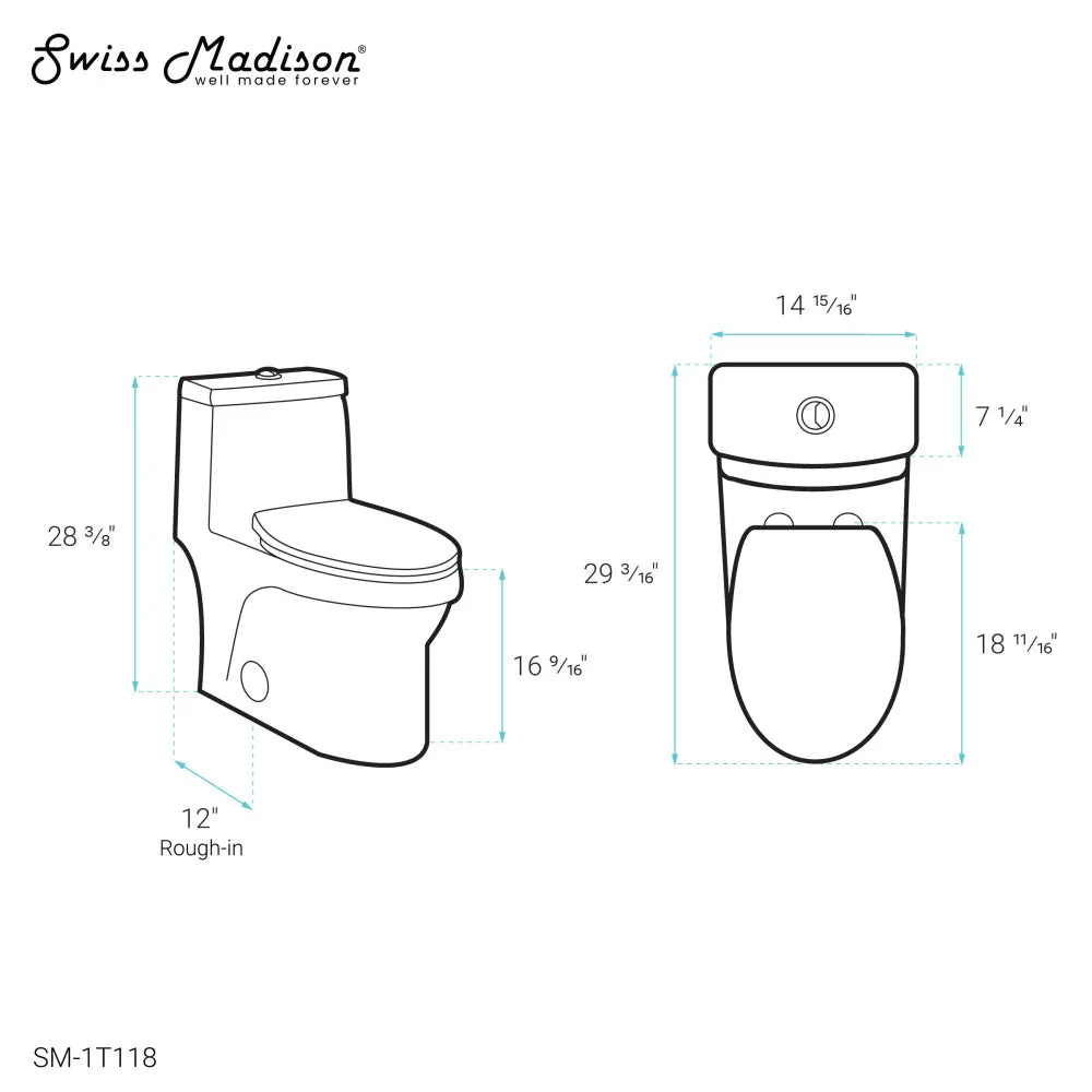 Virage One-Piece Elongated Toilet Vortex Dual-Flush 1.1/1.6 gpf