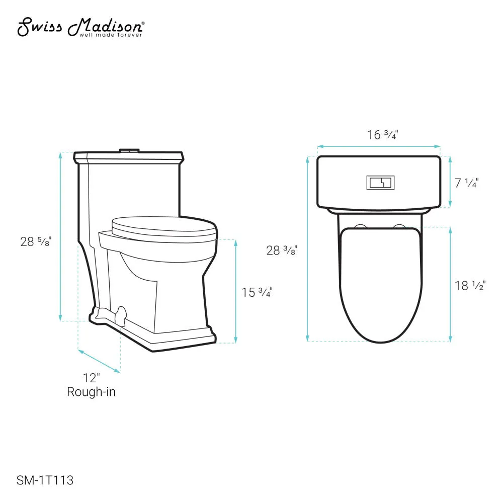 Voltaire One-Piece Elongated Toilet Dual-Flush 1.1/1.6 gpf