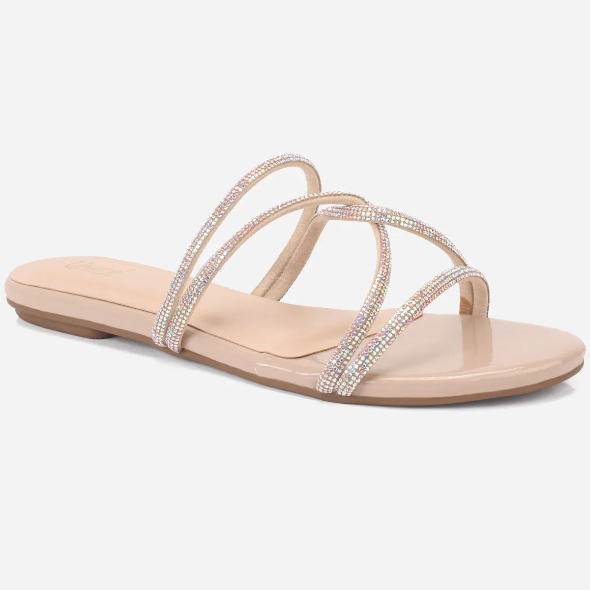 Women "GUARIS" Summer Embellished Flat Slippers