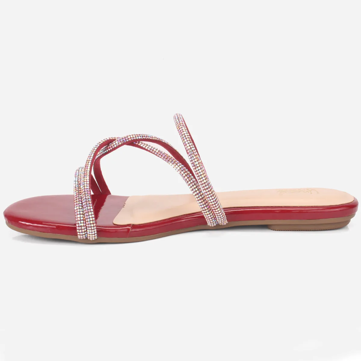 Women "GUARIS" Summer Embellished Flat Slippers