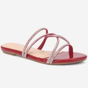Women "GUARIS" Summer Embellished Flat Slippers