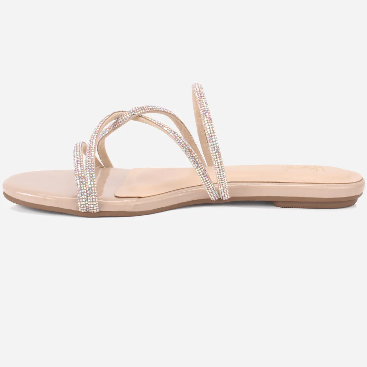 Women "GUARIS" Summer Embellished Flat Slippers