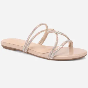 Women "GUARIS" Summer Embellished Flat Slippers