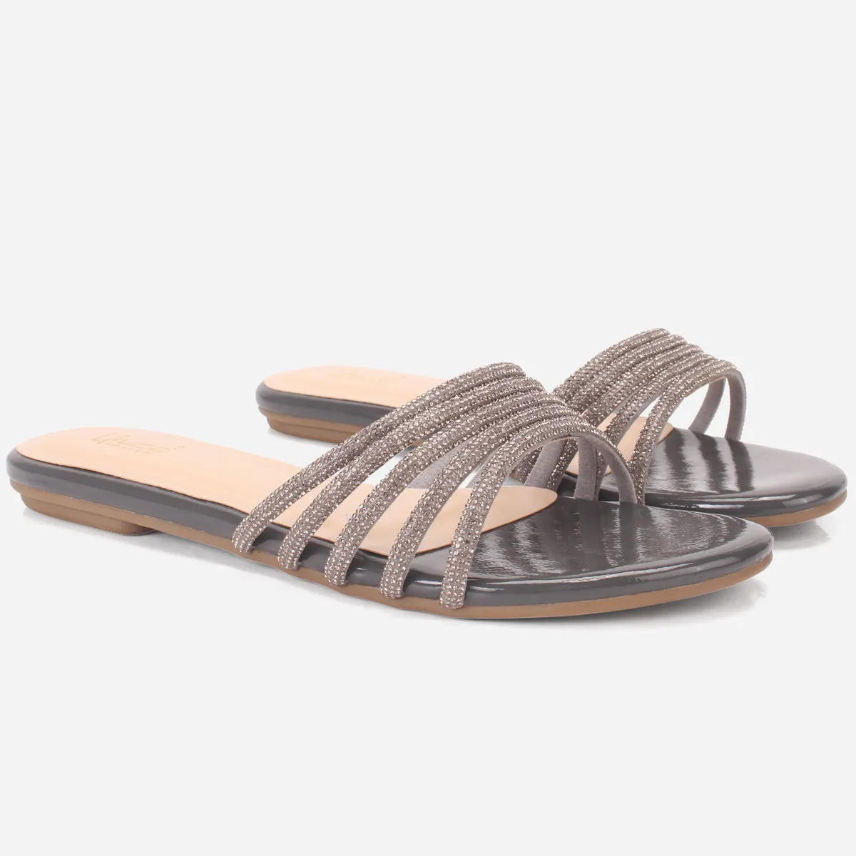 Women "MINNIE" Summer Embellished Flat Slippers